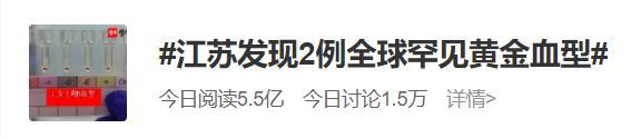 全球不足50例的“黄金血”是什么血型?
