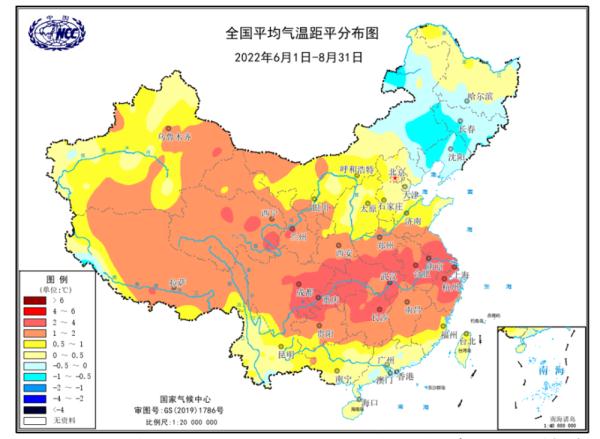 国家气候中心：今夏全国平均气温为1961年以来历史同期最高