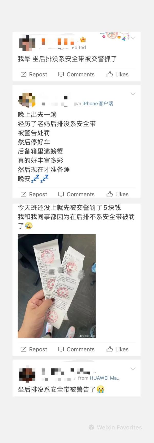 上海交警：乘车坐后排不系安全带也要罚！罚司机还是乘客？怎么罚？