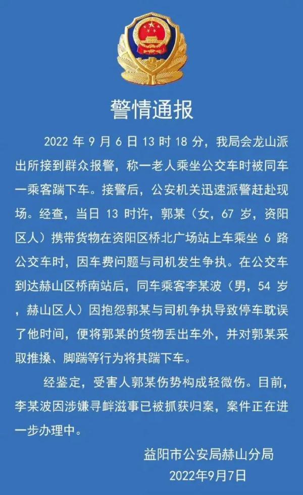 “67岁女子携带泡泡杆乘公交被踹下车”，警方通报