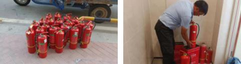 熊孩子将整层楼道灭火器呲光光