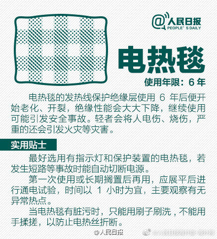 自查!你家的电器过“保质期”了吗? 自查!你家的电器过“保质期”了吗?