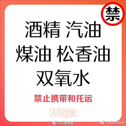 转需！哪些物品不能带上列车？戳图了解