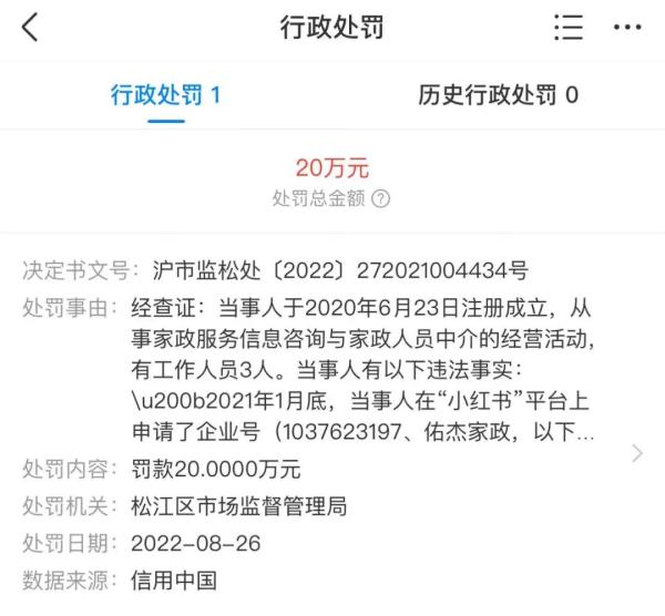 编造“清华毕业生求职保姆”，上海一家政公司被罚20万！