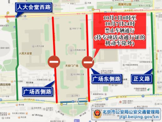 国庆节期间 天安门广场地区、香山地区部分道路采取交通管理措施