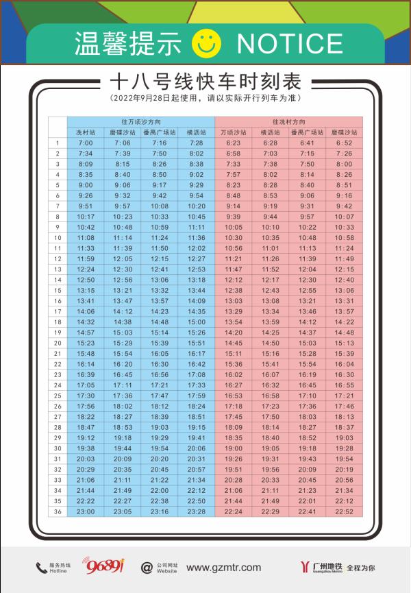 周知！本周五起，广州地铁运营时间有变