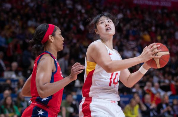 女篮世界杯决赛：中国队对阵美国队