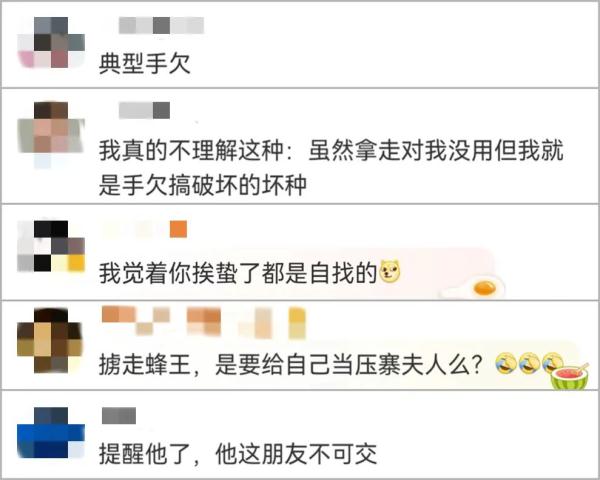手欠！男子拿走蜂王，被蜂群爬车窗追一路…同行人：交友不慎
