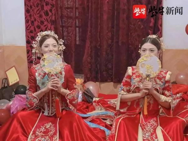 双胞胎姐妹同日出嫁爆红，姐姐回应