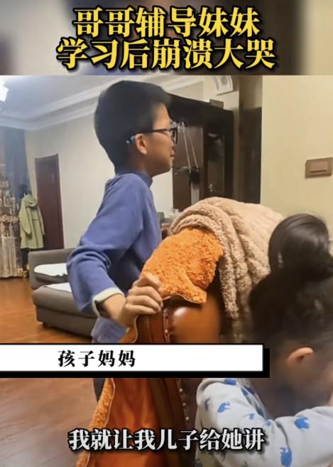 “我把答案都告诉她了” 哥哥辅导妹妹作业，双双被气哭
