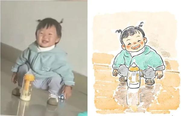 看了他的画，好治愈