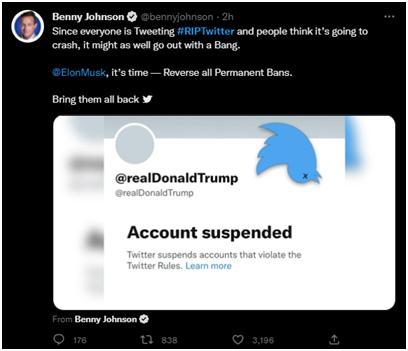 “安息吧推特”冲上美国推特热搜榜一，网友发表情包调侃