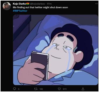 “安息吧推特”冲上美国推特热搜榜一，网友发表情包调侃