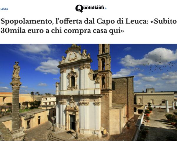 为给本地注入活力，意大利小镇出资3万欧元请人来定居