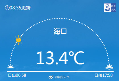 同岛不同温 海南南北温差近10℃