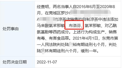 凉茶里加布洛芬，一老板被判刑！