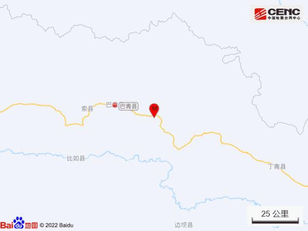 西藏那曲市巴青县发生3.2级地震