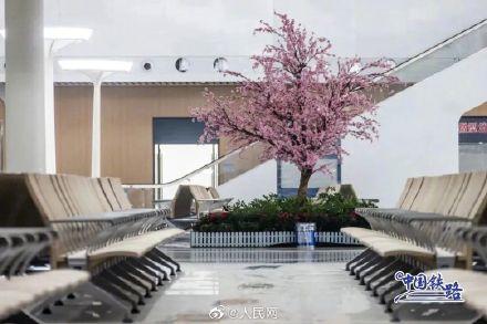 好看！桃花岛高铁站惊艳亮相
