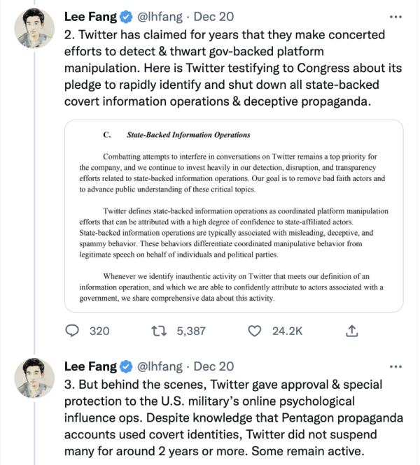 推特内部文件曝光 看美国五角大楼如何操控社交媒体 推特内部文件曝光 看美国五角大楼如何操控社交媒体