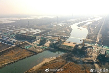 汾河文源大桥建设进入冲刺阶段