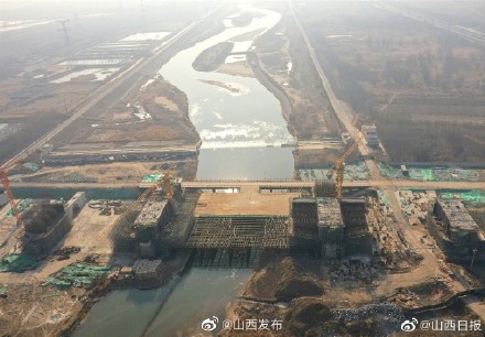 汾河文源大桥建设进入冲刺阶段