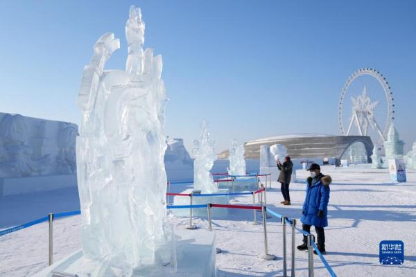 哈尔滨冰雪大世界魅力冰雕引客来