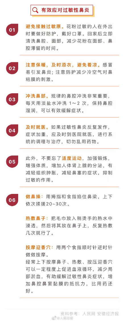 几招有效应对过敏性鼻炎