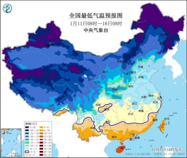 寒潮蓝色预警！最低气温-30℃！最强雨雪冰冻大风袭辽！