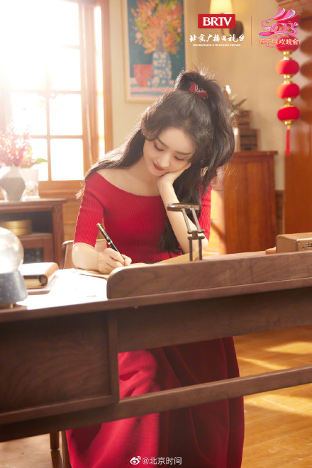 赵丽颖北京台春晚宣传片拍摄花絮
