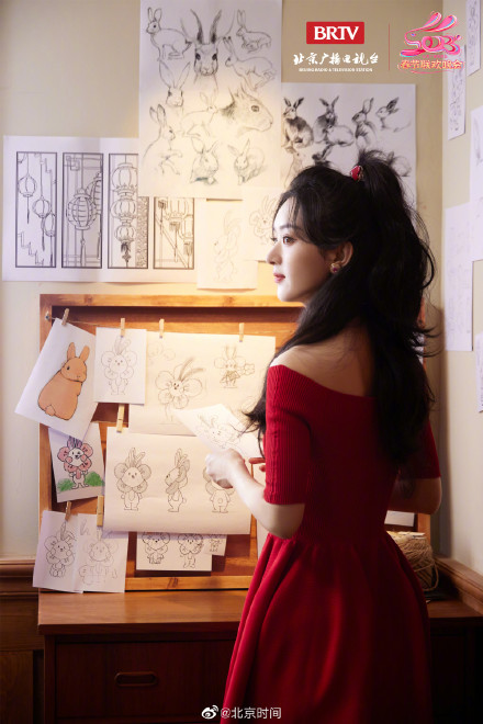 赵丽颖北京台春晚宣传片拍摄花絮