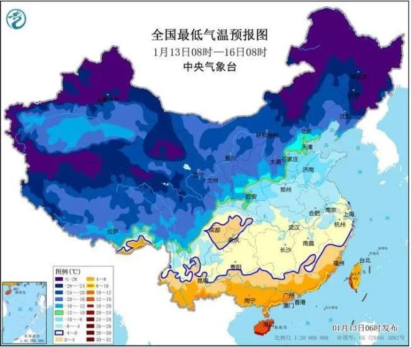 寒潮大风预警齐发 气温暴跌近20℃