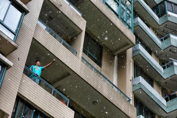 上海2023年的第一场雪，从“头皮屑”下成了“棉花糖”，你被雪景刷屏了吗？