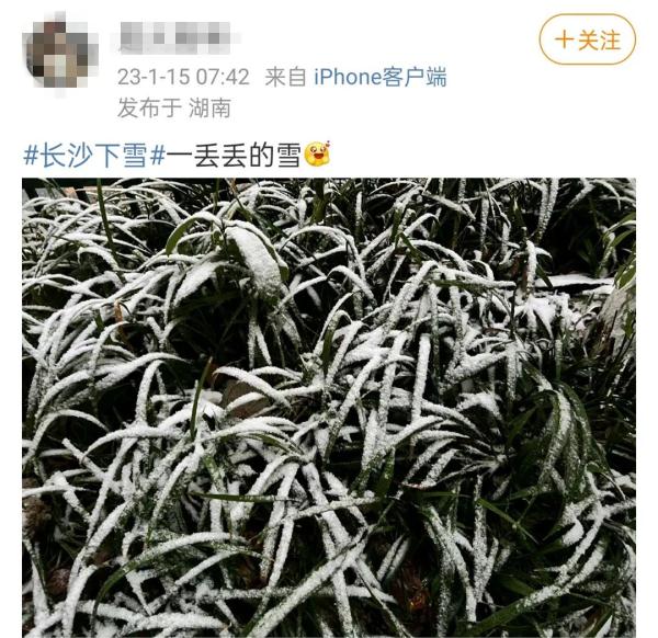 南方小年！2023年长沙的第一场雪来啦！