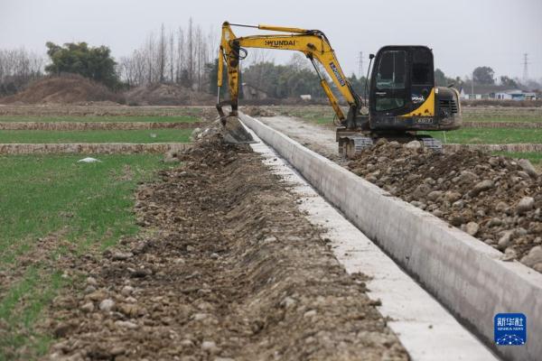 四川绵竹：高标准农田建设忙