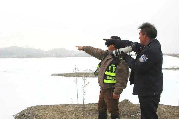 威宁为草海越冬候鸟投放“冬粮”