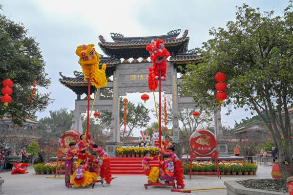 宝墨园新春岭南醒狮民俗文化节开幕 宝墨园新春岭南醒狮民俗文化节开幕