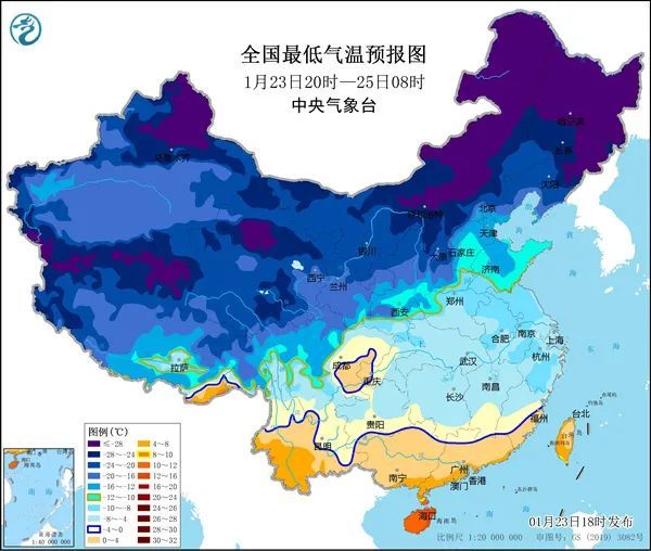 春节假期最冷时段即将到来 最低气温0℃线将抵达这些地区