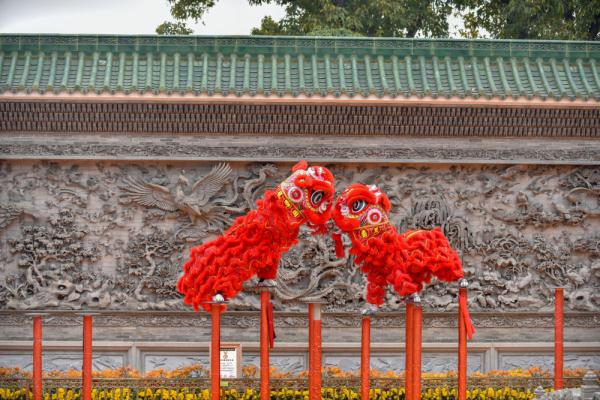 宝墨园新春岭南醒狮民俗文化节开幕 宝墨园新春岭南醒狮民俗文化节开幕