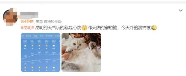 假期最后一天，昆明过山车式降温！返程路上需注意……