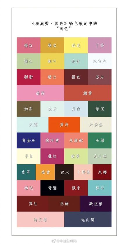 有被惊艳到!春晚唱的43种中国色是它们 有被惊艳到!春晚唱的43种中国色是它们