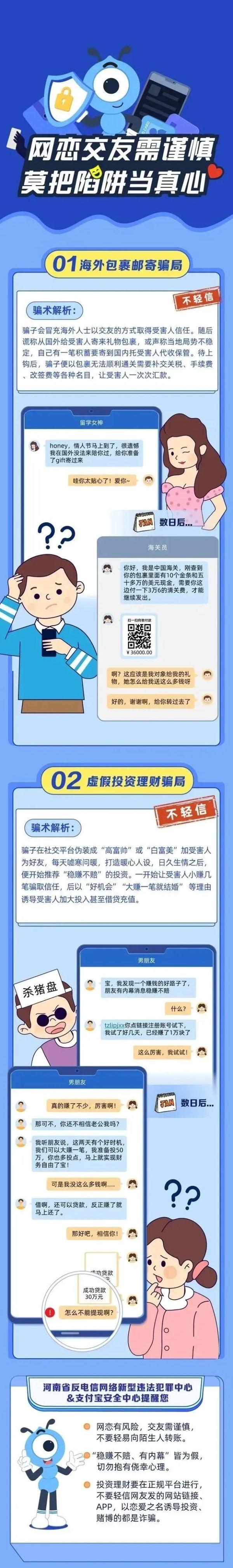 防范提醒 | 网恋千万条，捂住钱包第一条！