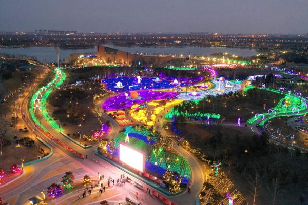 河北邢台邢东新区:水秀花灯迎元宵 河北邢台邢东新区:水秀花灯迎元宵