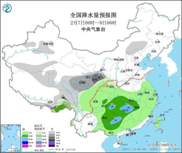 2月7日至9日中东部地区将有大范围雨雪天气 2月7日至9日中东部地区将有大范围雨雪天气