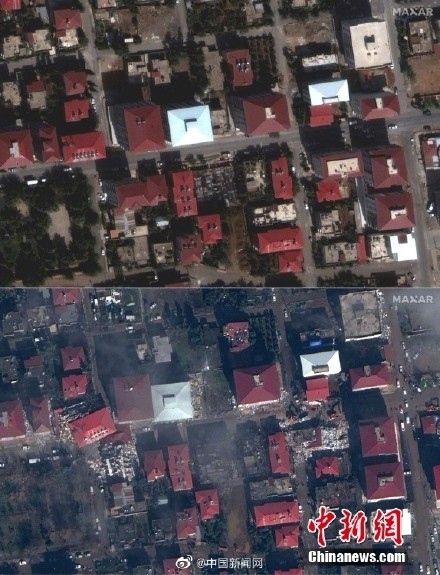 土耳其地震前后对比影像
