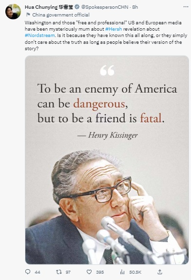 华春莹发文抨击！还配了张意味深长的图