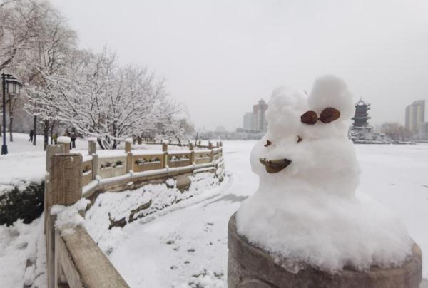 山西再迎春季大雪 &nbsp;雪满枝丫现别样美景