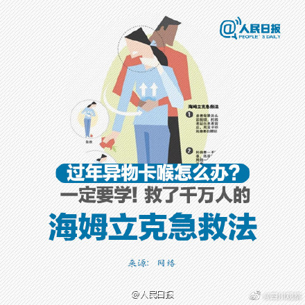 一定要掌握的海姆立克急救法! 一定要掌握的海姆立克急救法!
