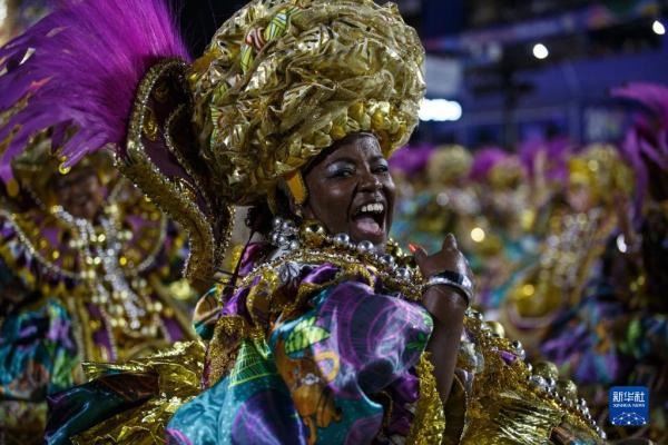 狂欢节上的桑巴舞校表演