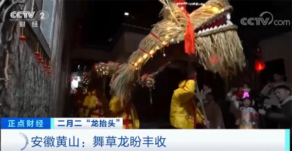 安徽黄山“二月二舞草龙”祈盼风调雨顺、五谷丰登