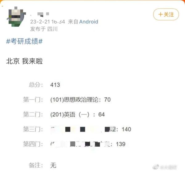 爆！考研可以查分了，网友纷纷晒成绩单